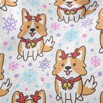 Corgi Dressed Up As A Christma Minky