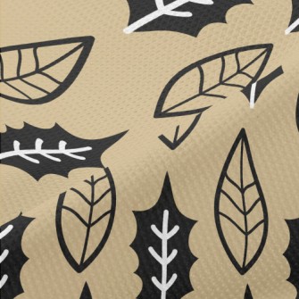 Cute Leaves With Lines Piqué