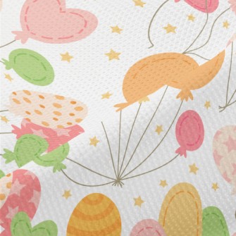 Childlike Geometric Balloons Piqué