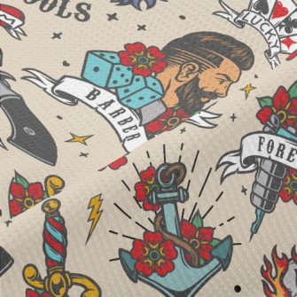 Retro Funny Tattoo Pictures Piqué