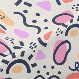 Abstract Line Color Block Piqué