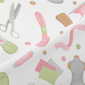 Pink Sewing Machine Supplies Piqué