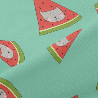 Cat Face Shape Watermelon Piqué