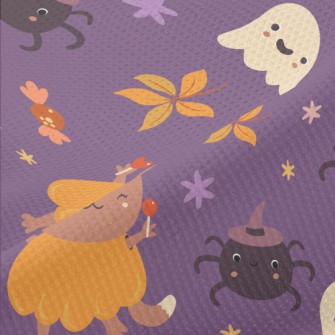 Witch Spider Pumpkin Fox Piqué