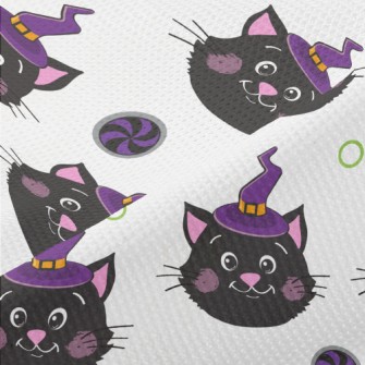 Blushing Black Cat Witch Piqué