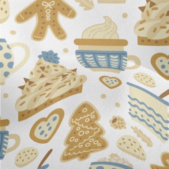 Gingerbread Christmas Warm Coc Lightweight Performance Linen