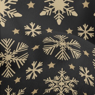 Romantic Shiny Snowflakes Lightweight Performance Linen