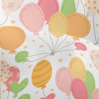 Childlike Geometric Balloons Lightweight Performance Linen