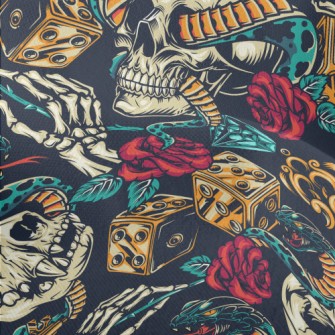 Horror Skull Rose Snake Lightweight Performance Linen
