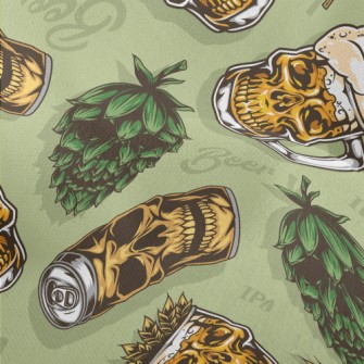 Funny Skull Beer Can Lightweight Performance Linen