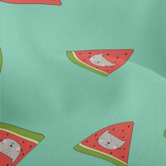 Cat Face Shape Watermelon Lightweight Performance Linen