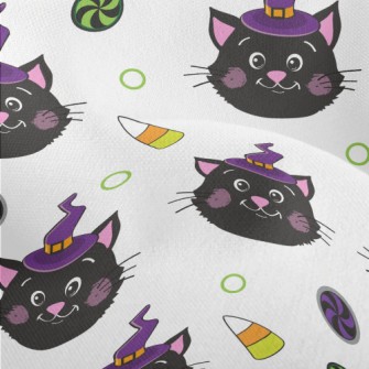 Blushing Black Cat Witch Lightweight Performance Linen