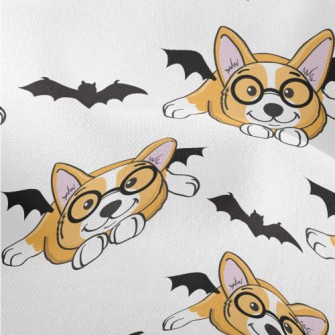 Corgi Dog With Round Glasses Lightweight Performance Linen