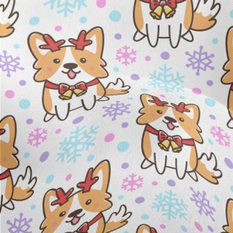 Corgi Dressed Up As A Christma Lightweight Performance Linen