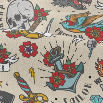 Retro Funny Tattoo Pictures Modern Jersey