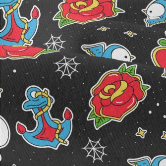 Blue Bird And Rose Modern Jersey