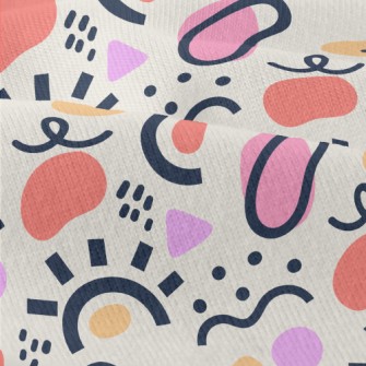 Abstract Line Color Block Modern Jersey
