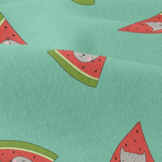 Cat Face Shape Watermelon Modern Jersey