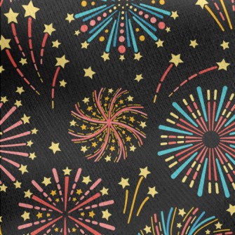 Shining Star Fireworks Jersey Backed Fleece