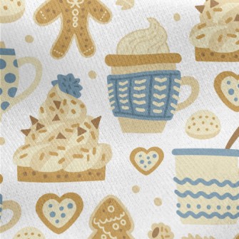 Gingerbread Christmas Warm Coc Jersey Backed Fleece