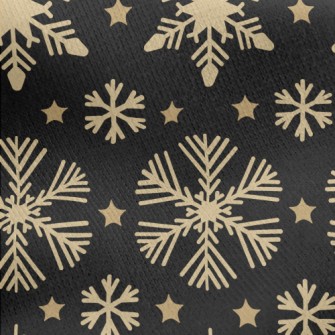 Romantic Shiny Snowflakes Jersey Backed Fleece