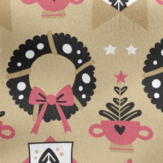 Christmas Decoration Wreath Jersey Backed Fleece