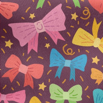 Colorful Bows Jersey Backed Fleece