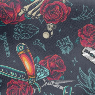 Weird Skeleton Hand Barber Sho Jersey Backed Fleece