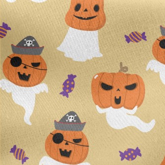 Ghost Disguised Pumpkin Monste Jersey Backed Fleece