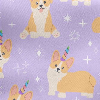 Shiny Corgi Birthday Party Jersey Backed Fleece