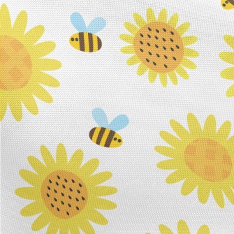 Sunflowers And Bees Pongee
