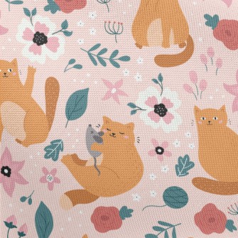 Playful Kitten In Garden Pongee