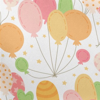 Childlike Geometric Balloons Pongee