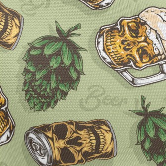 Funny Skull Beer Can Pongee