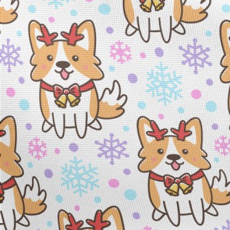 Corgi Dressed Up As A Christma Pongee