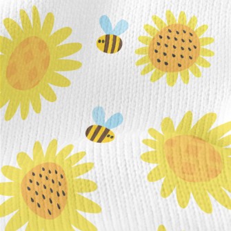 Sunflowers And Bees Stretch Jersey
