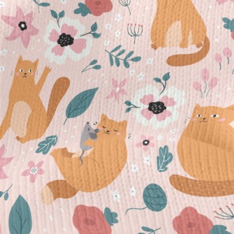Playful Kitten In Garden Stretch Jersey