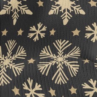 Romantic Shiny Snowflakes Stretch Jersey