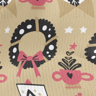 Christmas Decoration Wreath Stretch Jersey