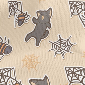 Halloween Spider Black Cat Stretch Jersey