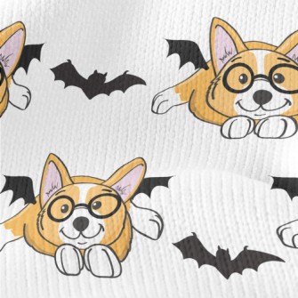 Corgi Dog With Round Glasses Stretch Jersey