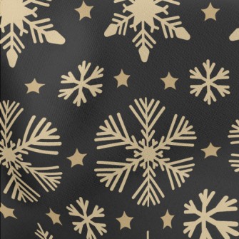 Romantic Shiny Snowflakes Lightweight Cotton Poplin