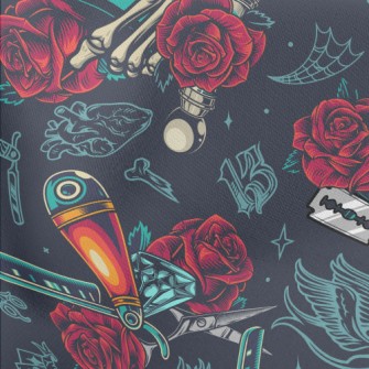 Weird Skeleton Hand Barber Sho Lightweight Cotton Poplin