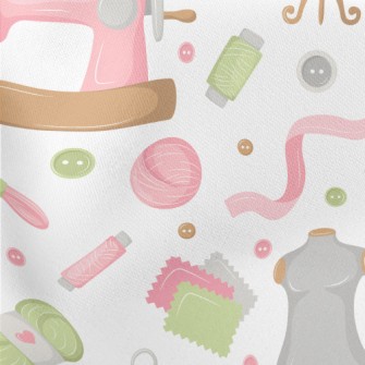 Pink Sewing Machine Supplies Lightweight Cotton Poplin