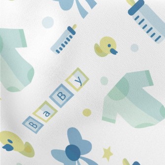 Baby Boy's Baby Bottle Lightweight Cotton Poplin