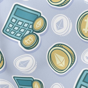 Computer Bitcoin Lightweight Cotton Poplin