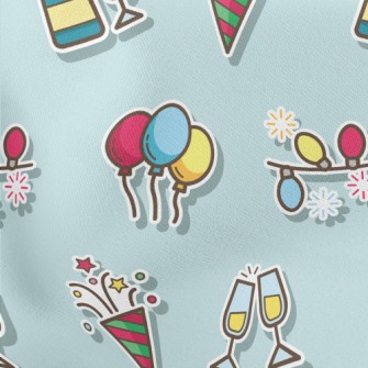 New Year's Eve Party Lightweight Cotton Poplin