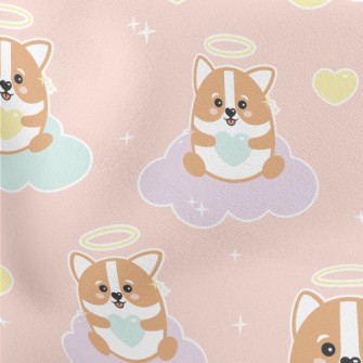 Gentle Corgi Little Angel Lightweight Cotton Poplin