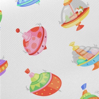 Colorful Rotating Music Box Midweight Cotton Poplin