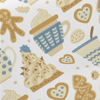 Gingerbread Christmas Warm Coc Midweight Cotton Poplin